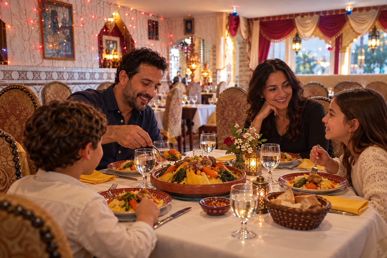 Un repas partagé en famille