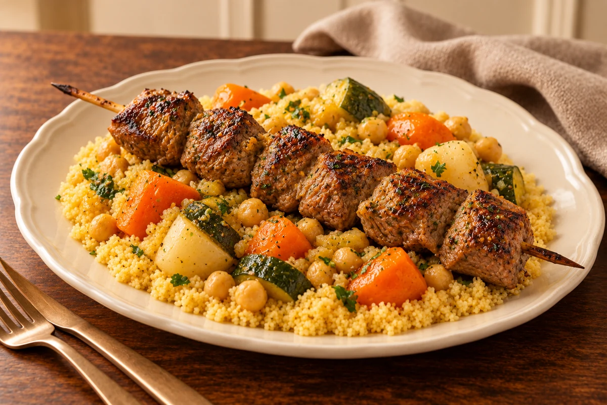 BROCHETTES DE GIGOT D'AGNEAU GRILLEES