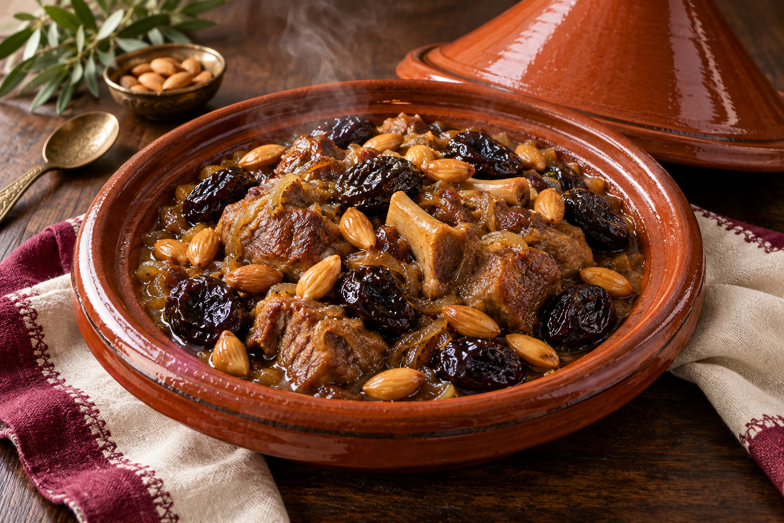 TAJINE AGNEAU PRUNEAUX ET AMANDES